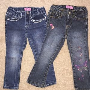 2 pairs of SQZ brand 3T girls jeans